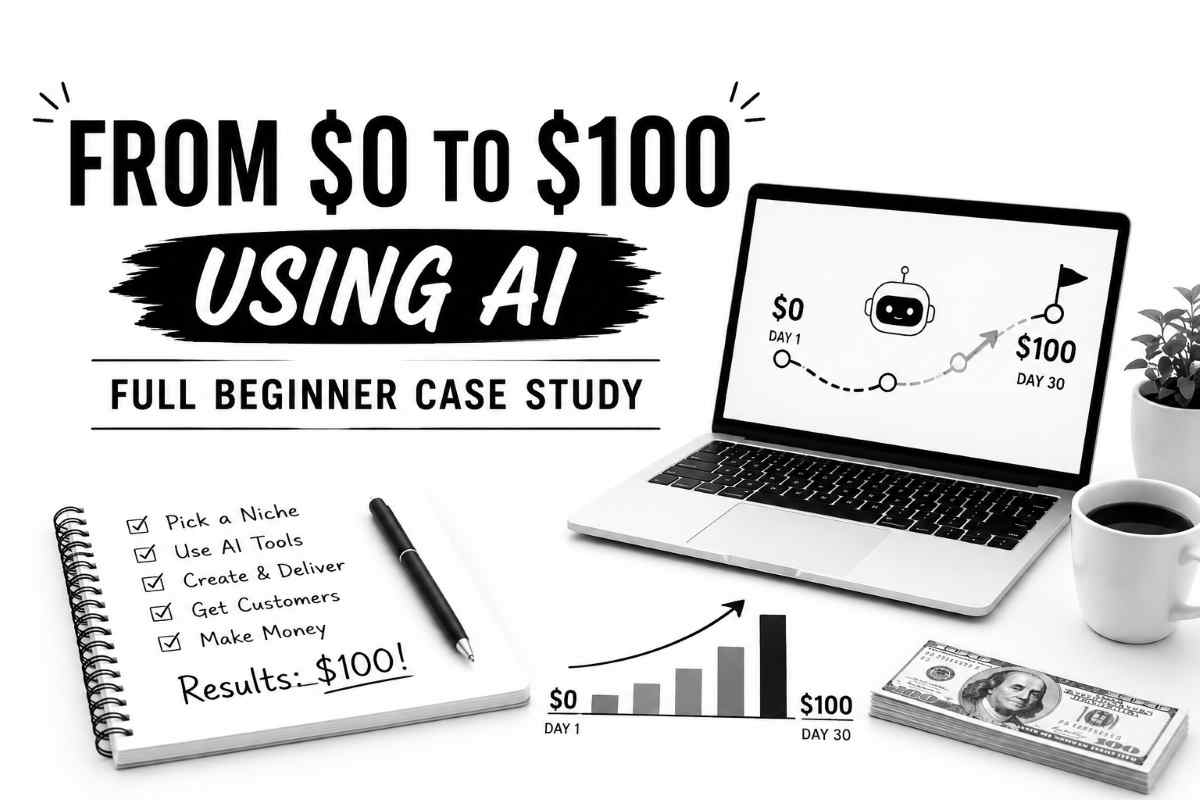 From $0 to $100 Using AI - Full Beginner Case Study