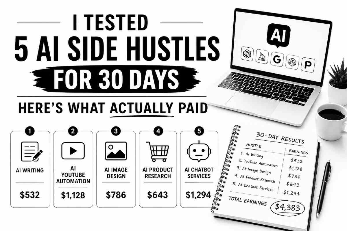 I Tested 5 AI Side Hustles for 30 Days - Here’s What Actually Paid